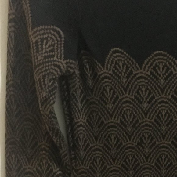 Black & Gold Long Sleeved Dress - Item#9 - Picture 2 of 5